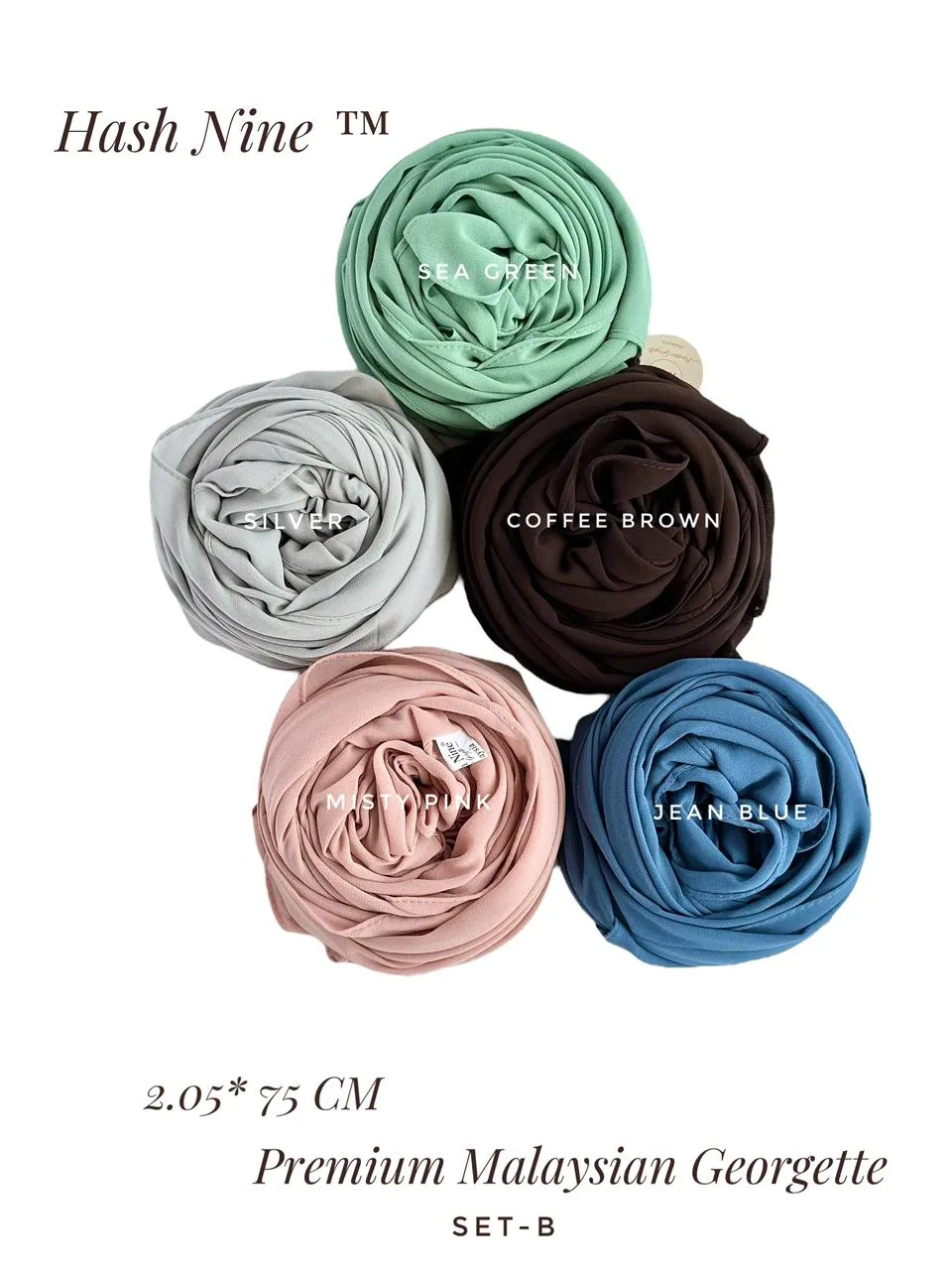 Malaysian Heavy Chiffon / Georgette Flowy Hijab