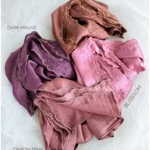 Premium muna satin hijab (scalloped)